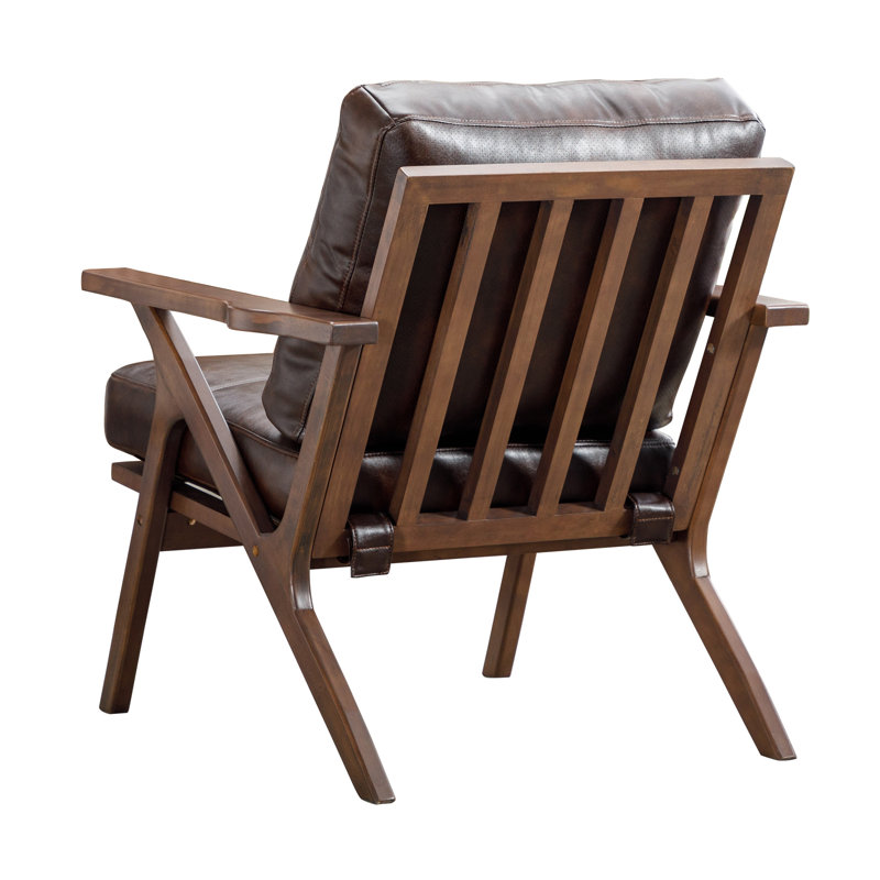 Oliver 33" Wide Solid Wood Frame Upholstered Mid Century